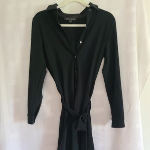 Boston Proper Wrinkle-Free Material Travel Belted Shirt Dress